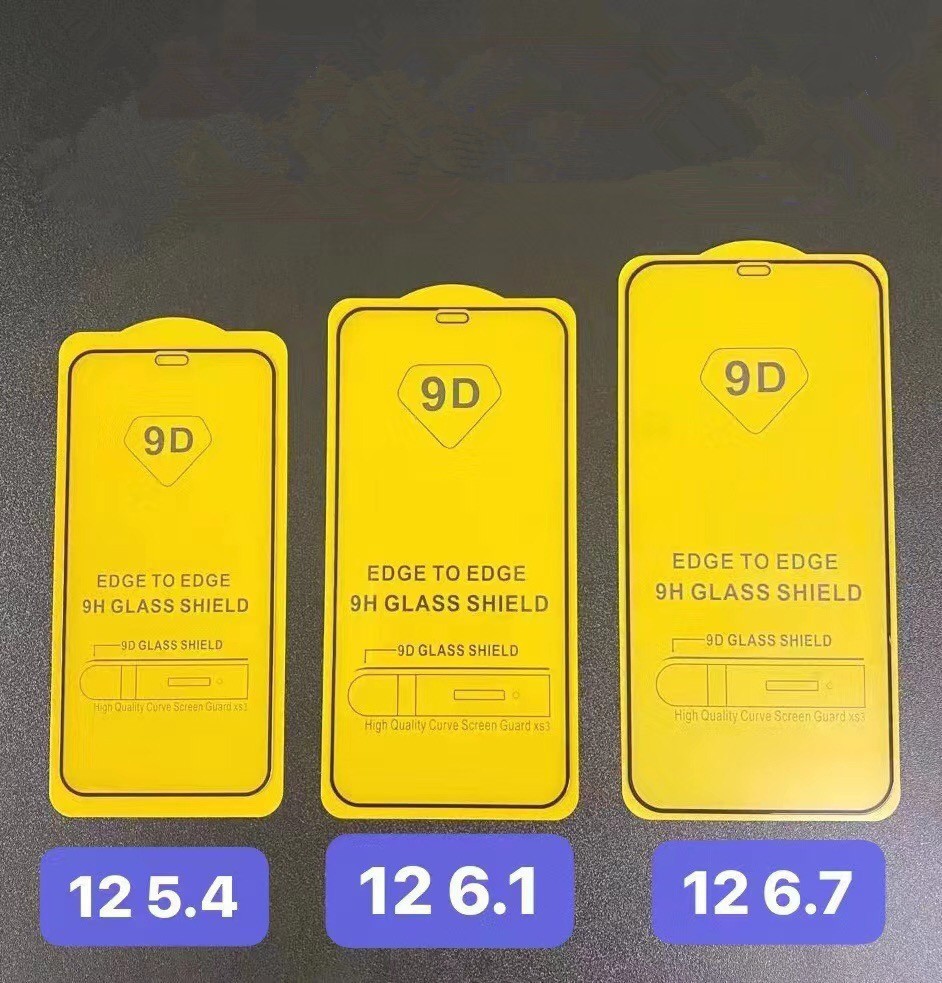 Protector de pantalla 9D para iPhone 16 Pro Max / 13 Pro – vidrio templado completo