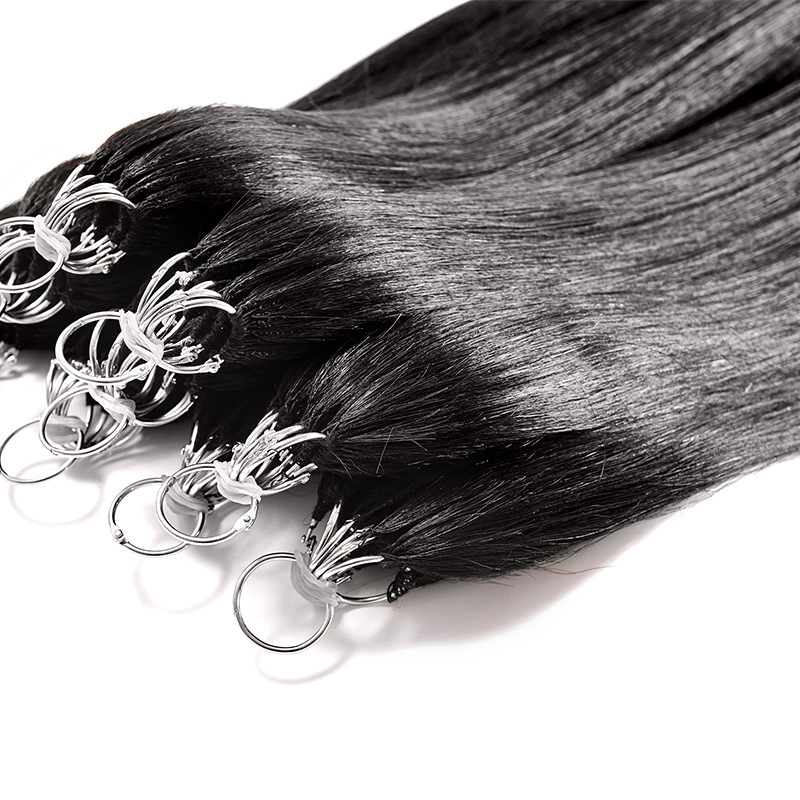 Cross-border second-generation feather hair extensions new double-line seamless wig bundle real hair ladies hair real hair spot wholesale