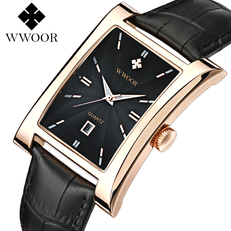 square waterproof swiss watch