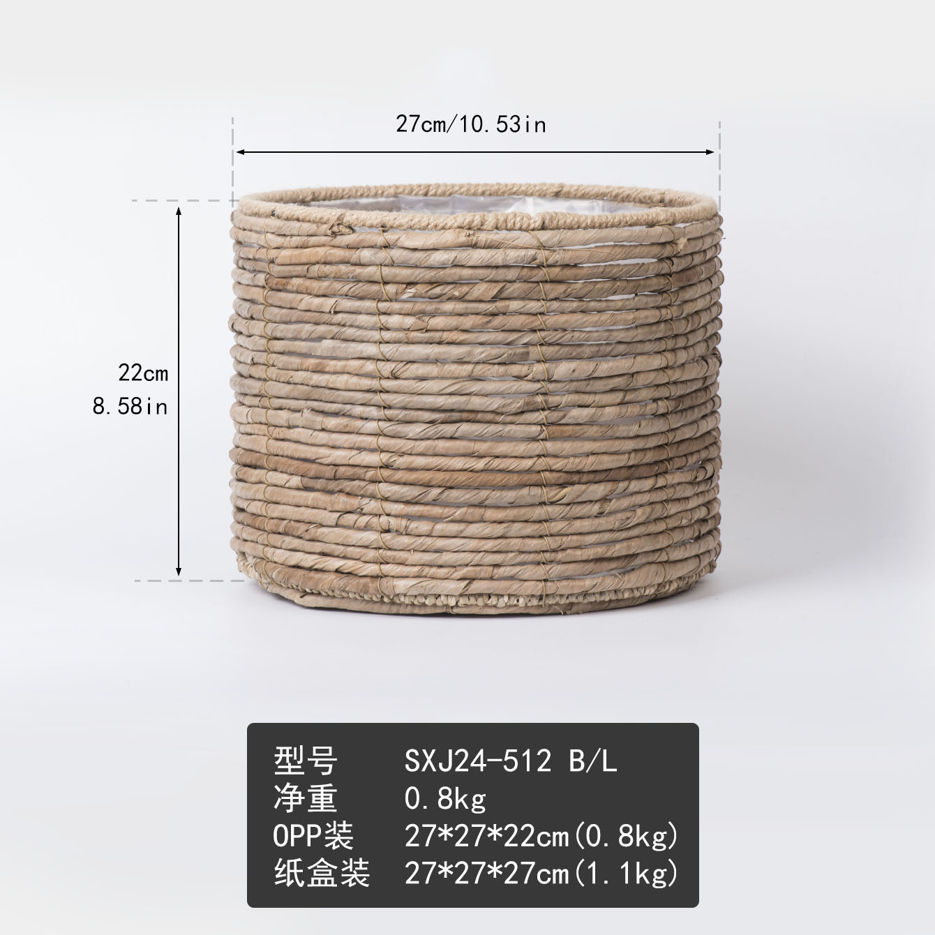 Nórdico simple tejido maceta de flores redonda cestas de flores verdes cestas de hierba de plantas grandes macetas decorativas para el hogar