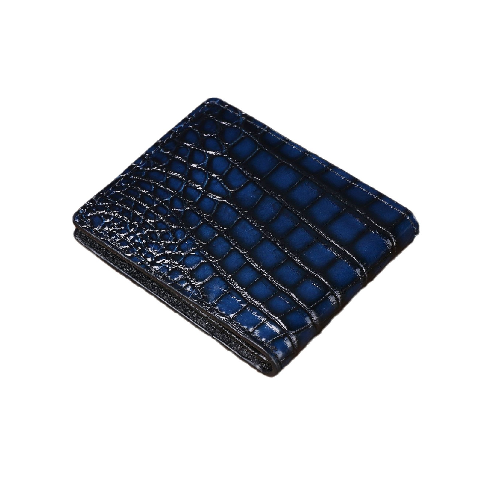 Ví card holder da mỏng đựng thẻ bằng lái xe, túi đựng giấy tờ nhỏ gọn đa năng — Màu cà phê, Màu xanh đậm