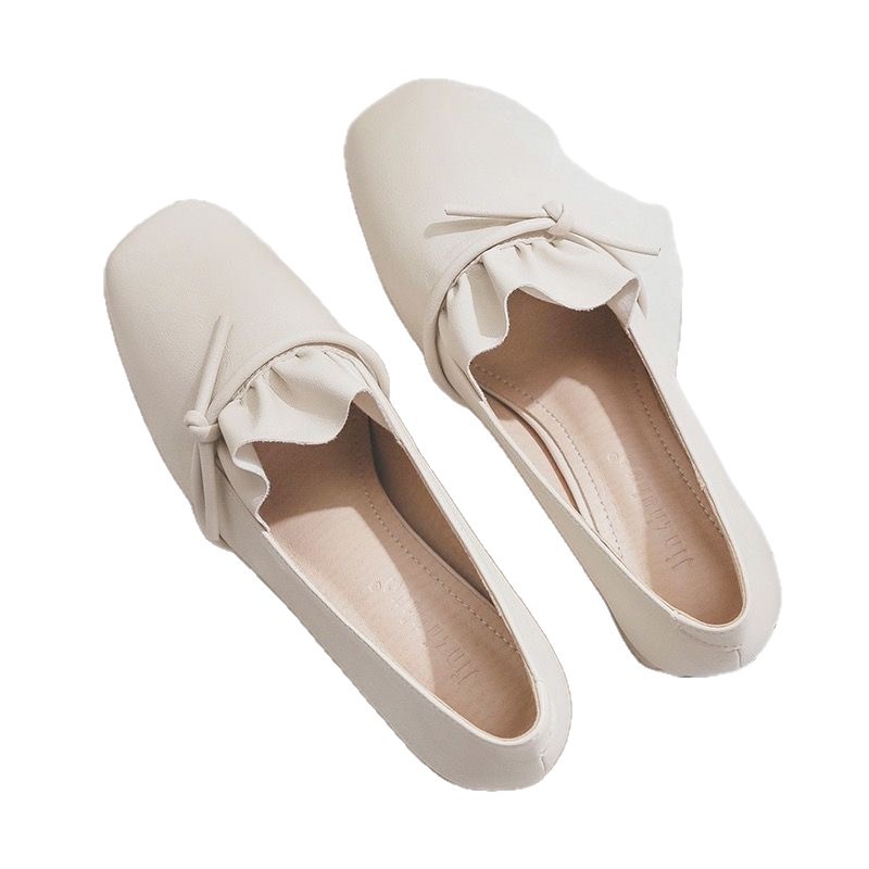 2026 verano nuevo estilo de hadas casuales de boca media suave adecuado para la combinación con una falda pequeña zapatos de tacón bajo para mujeres