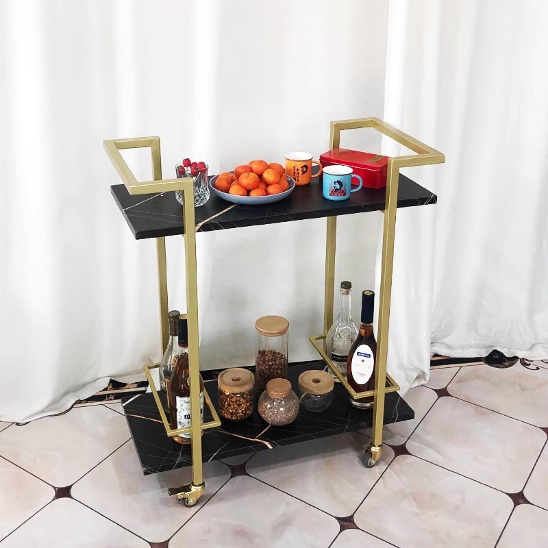 Multifunctional Trolley, Removable Tea Cart, Restaurant Kitchen Trolley, Creative Club Meal Delivery Cart, Cake Cart