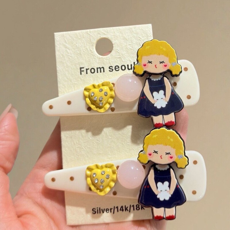 Korean Dongdaemun Internet Celebrity Cartoon Girl Polka Dot Hair Clip Cute Playful Personality Age-Reducing Bangs Hairpin Hair Accessory Korean Dongdaemun Internet Celebrity Cartoon Girl Polka Dot Hair Clip Cute Playful Personality Age-Reducing Bangs Hairpin Hair Accessory