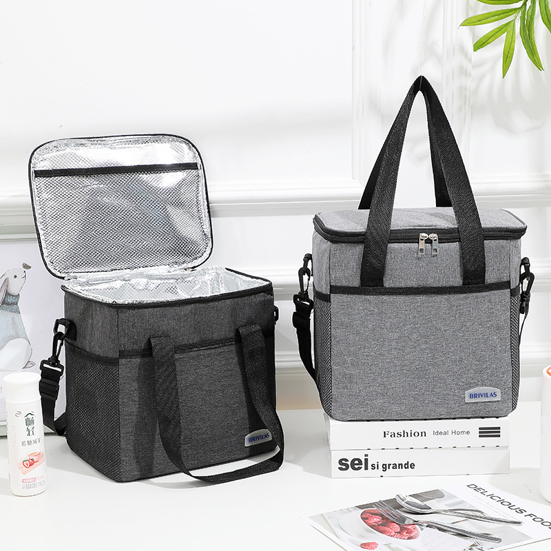 Cross-border hot selling lunch bag extra large capacity insulated bag thickened aluminum foil picnic ice bag square insulated bag