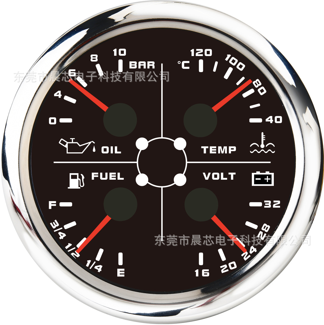 Other vehicle instruments: ESKN Water Temp, Oil - cx8365bar16-32v