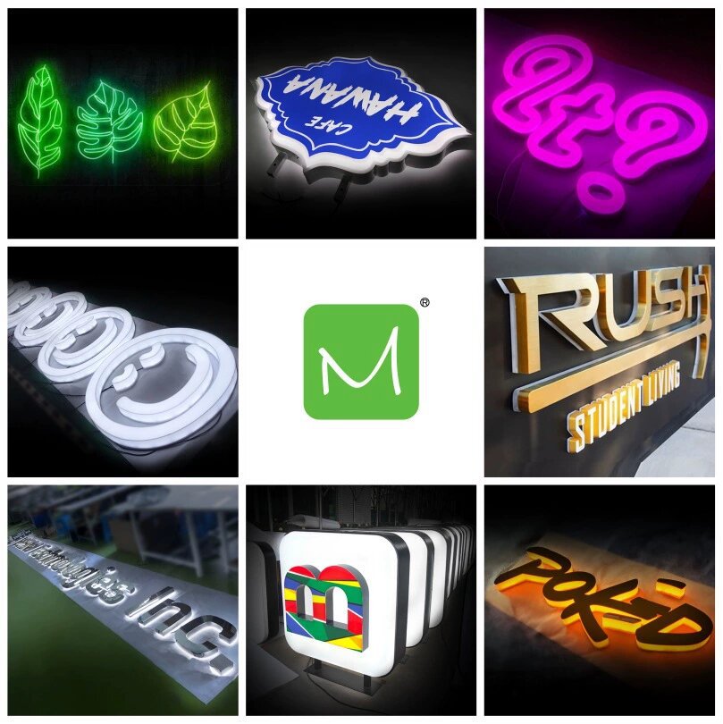 货架展示柜展示架门头招牌led发光字灯箱软装展示道