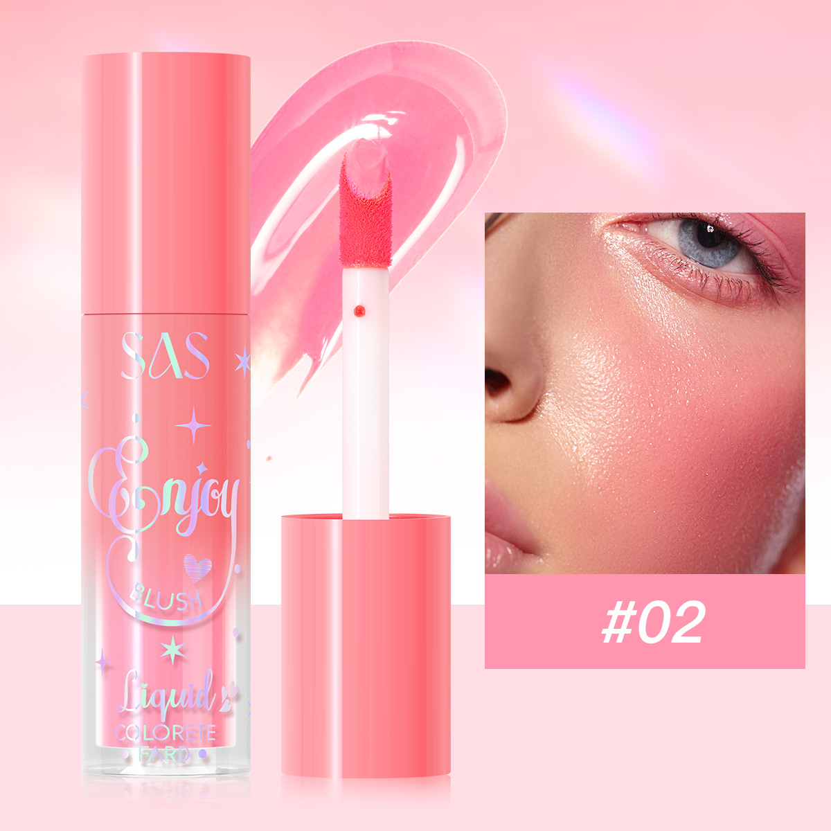 SAS transfronterizo especial maquillaje de belleza venta caliente desarrollo de color impermeable líquido natural blush SAC164