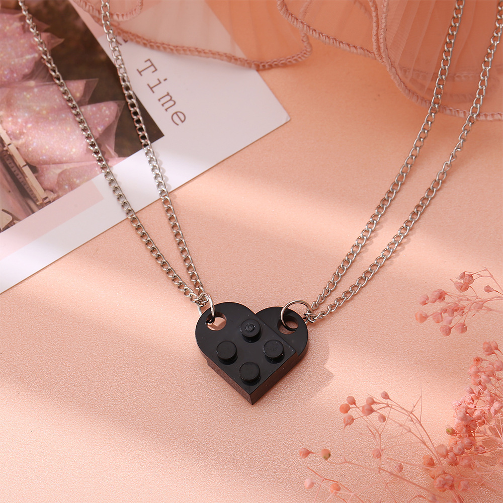 Simple Style Heart Shape Alloy Plating Pendant Necklace