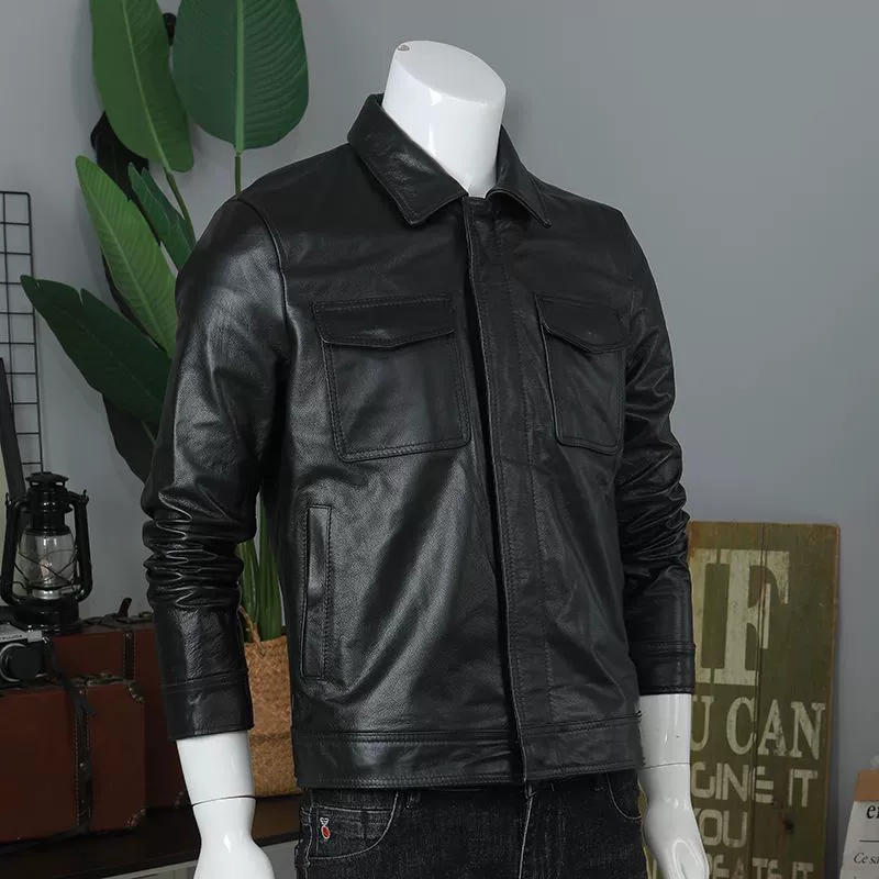 Кожаная куртка (Retro Kaka), весна–осень, тонкие и толстые варианты, размеры M–3XL