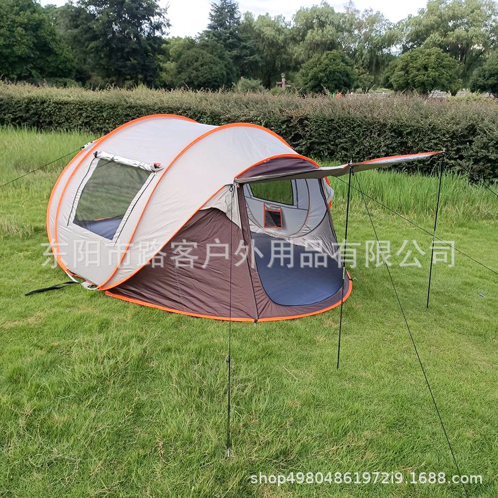 Acampar al aire libre tienda de lanzamiento de mano sin construcción tienda de apertura rápida tienda de viaje automática tienda de campaña impermeable tienda de barco transfronteriza al por mayor