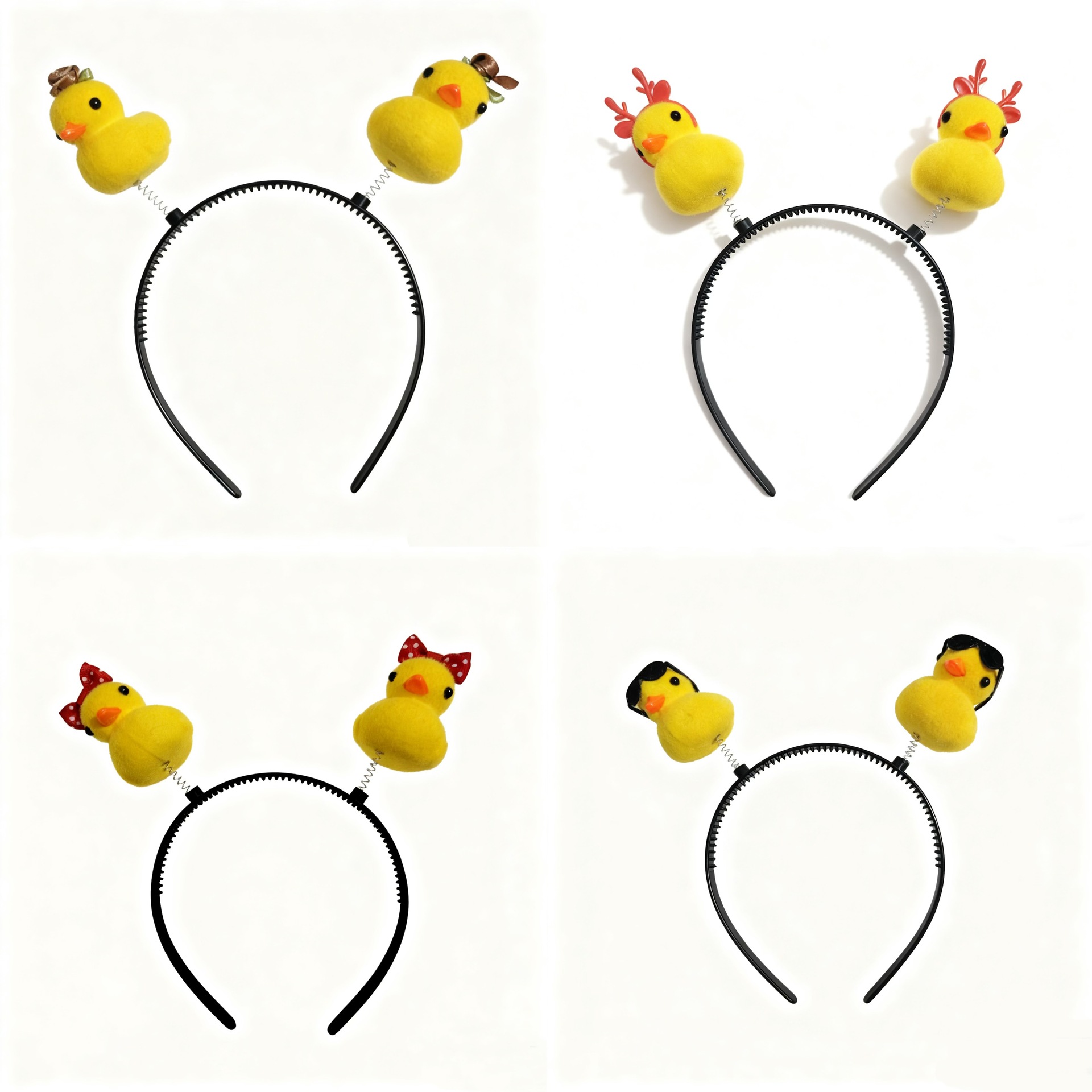 Bonita venta de patos amarillos primavera cabello estereoscópico gran patos dibujos animados adornos de cabello para la clase de jardín de infantes pequeños regalos image 7