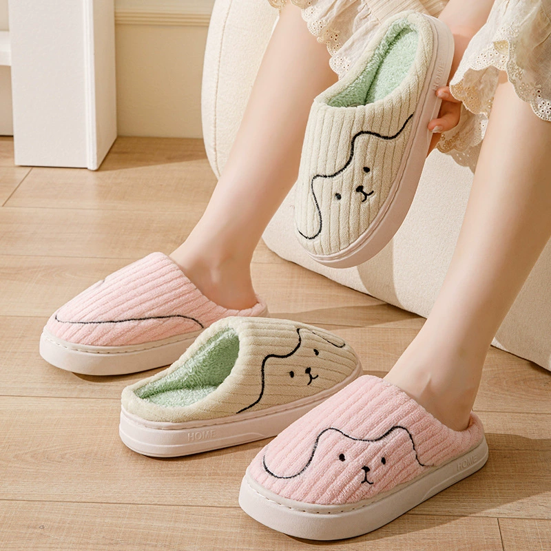 Cartoon cute demi-season slippers, keep warm comfortable footwear indoor platform for beloved