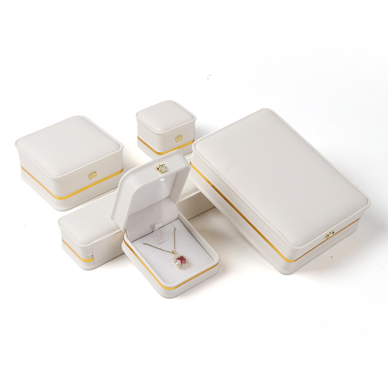 Caja de Empaque para Joyería con Luz LED de Cuero PU