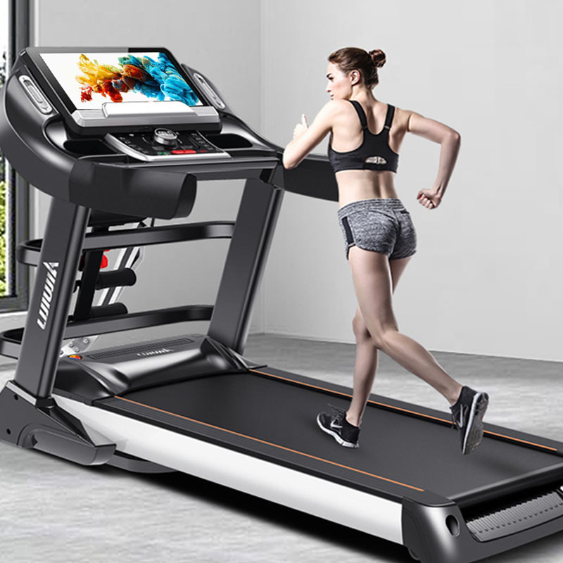 家用大型豪华电动跑步机多功能智能触屏超宽静音跨境Treadmill