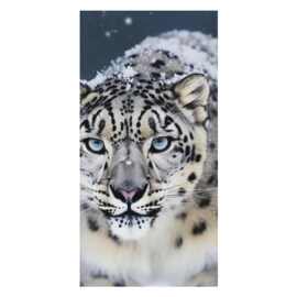 跨境雪地凶猛的老虎图案沙滩巾海边游泳浴巾健身运动毛巾厂家直销