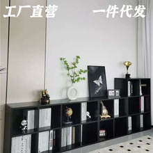 北欧风黑色格子柜中岛柜自由组合方形书柜办公家用置物柜书架批发