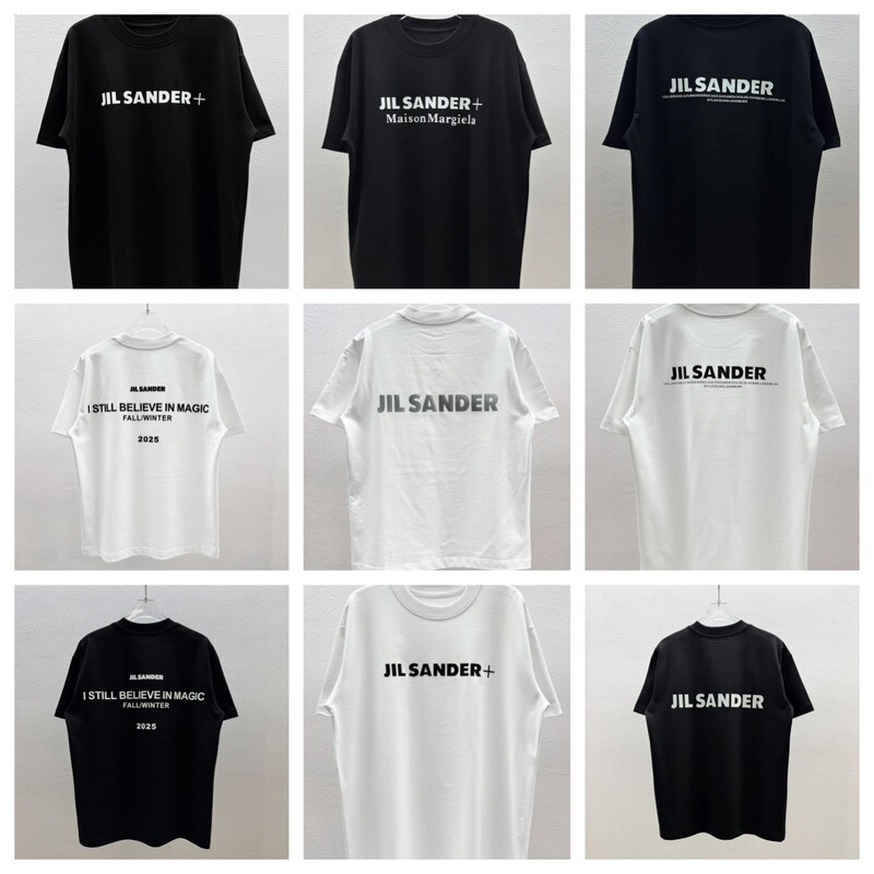 26S New Jil Trendy High Street Cotton Loose Short-Sleeve T-Shirt Unisex Cross-Border In-Stock Wholesale 26S New Jil Trendy High Street Cotton Loose Short-Sleeve T-Shirt Unisex Cross-Border In-Stock Wholesale