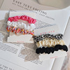 3 Put the floral hair ring combined with small fresh contrast colored large intestine circle head rope Korean version of the red girl net yarn hair rope female