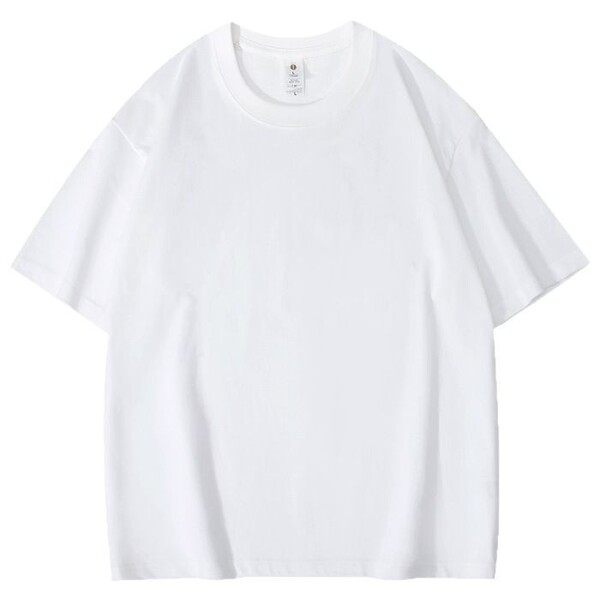 Solid color cotton summer T-shirt for men and women