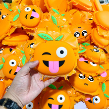夏季新款 韩国橘子表情包包 儿童硅胶包包趣味零钱包 小女孩时尚