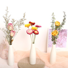 真花干花花束玫瑰尤加利叶桌面客厅家居装饰摆件小花束拍照道具