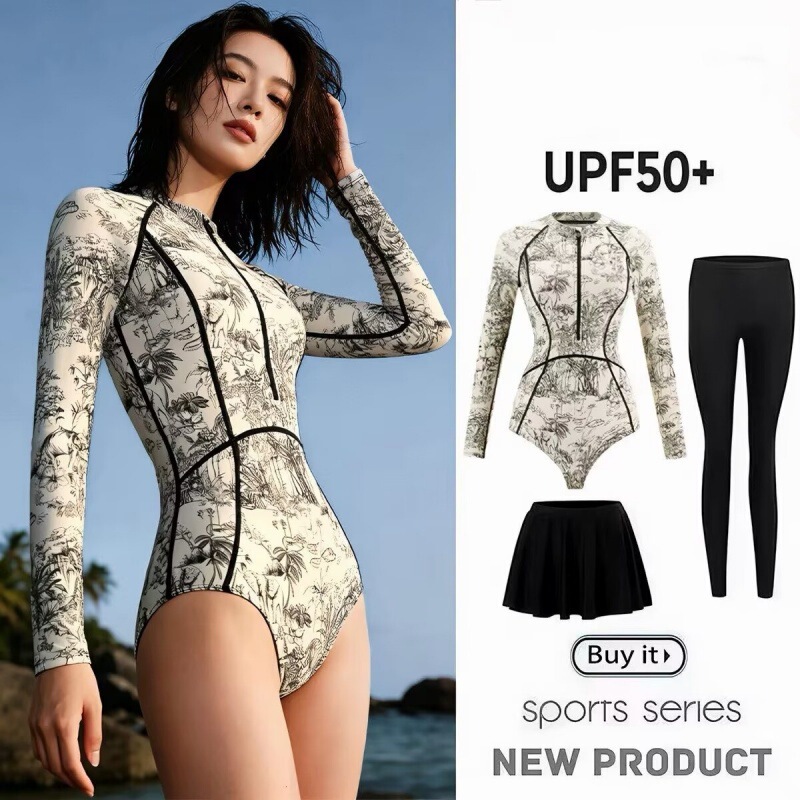 New Style Diving Suit, Jellyfish Suit, Women's One-Piece Sun Protection Long-Sleeved Long Pants, Snorkeling Swimsuit, Quick-Drying Surfing Suit, Swimsuit New Style Diving Suit, Jellyfish Suit, Women's One-Piece Sun Protection Long-Sleeved Long Pants, Snorkeling Swimsuit, Quick-Drying Surfing Suit, Swimsuit