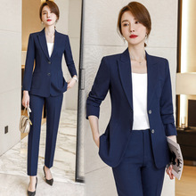 高端职业西装套装女秋厚款气质女神范酒店前台珠宝店美容院工作服