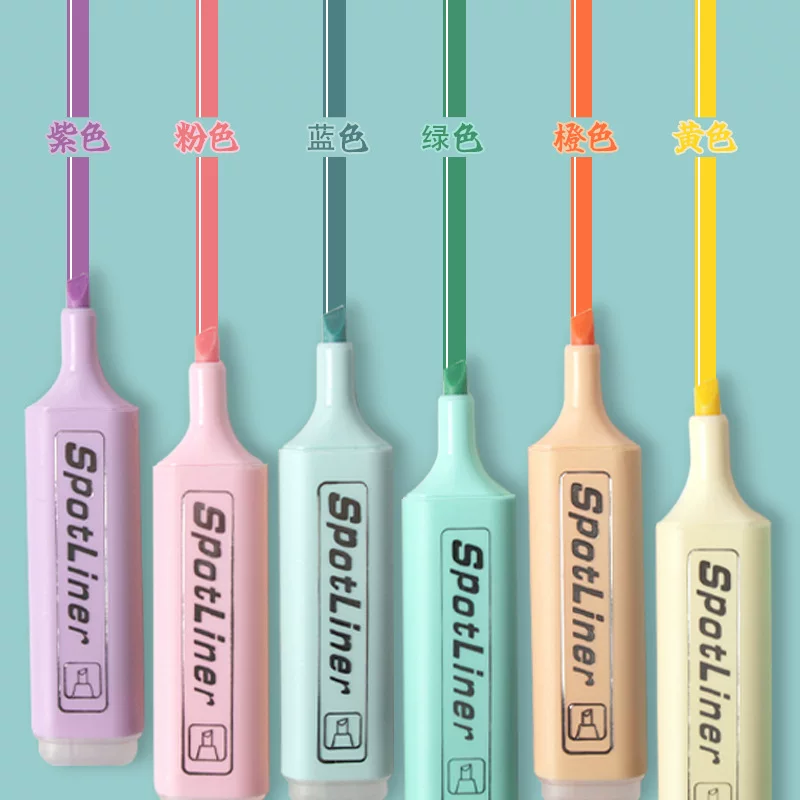 (Cross-border trading), fluorescence marker for students, 6 colors