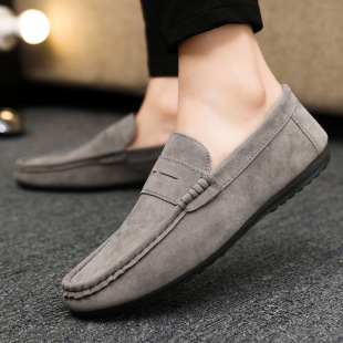 Doudou Shoes Men's Spring and Summer Trendy Breathable Casual Cloth Shoes Lazy One-Legged Korean Style Trendy Shoes Student Shoes Men