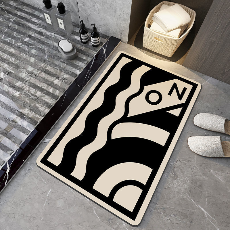 Simple Household Diatom Mud Floor Mats for Bathroom, Stain-Resistant and Easy to Care For, Non-Slip and Water-Absorbent Bathroom Floor Mats Can Be Shipped on Behalf of Others