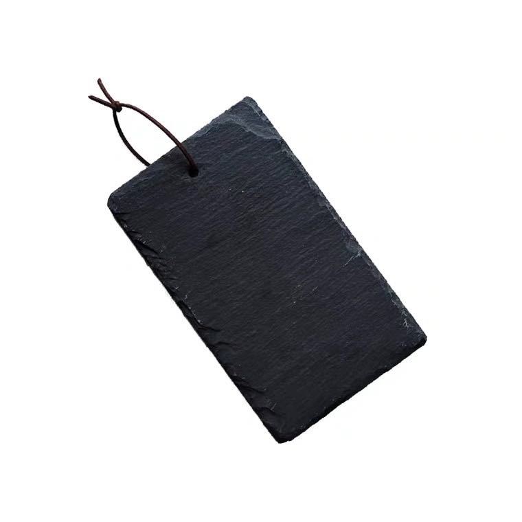 Placa de pizarra natural de estilo japonés Placa de comida occidental Placa de sushi de piedra de roca Placa de carne irregular placa plana vajilla