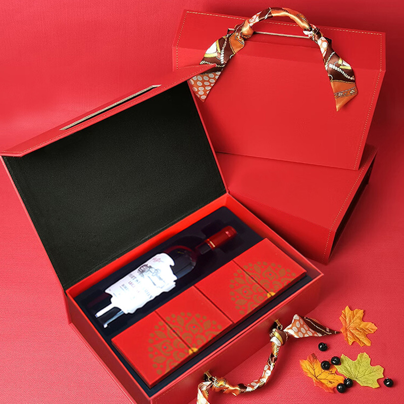 上海厂家现货销售中秋红酒白酒月饼包装2025抖音网红礼盒定制logo