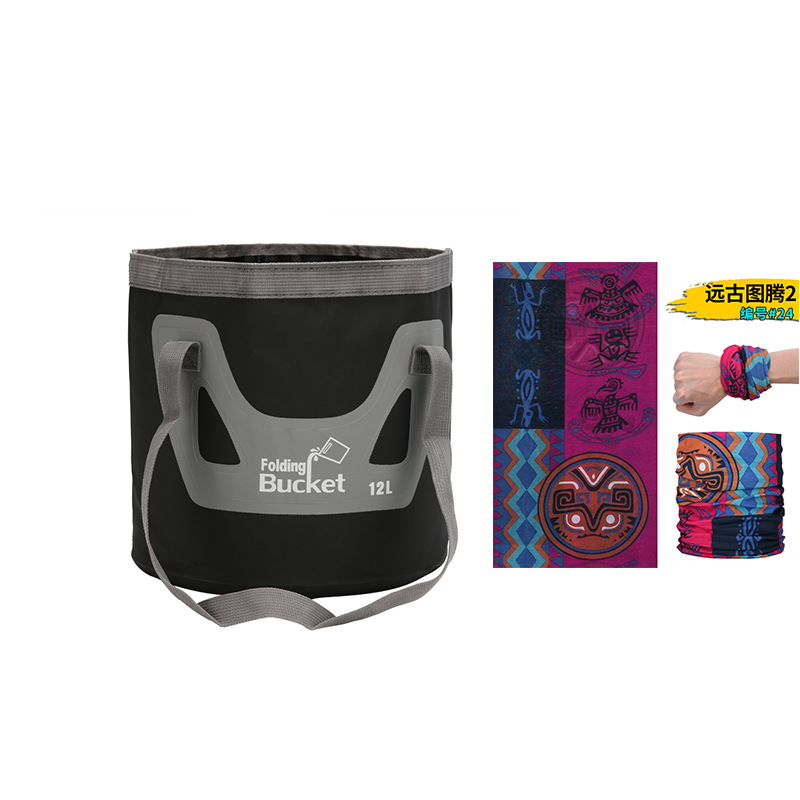 新型手提げ旅行袋釣り桶折り畳みバケツバッグ屋外便利旅行洗車バケツ屋外防水袋