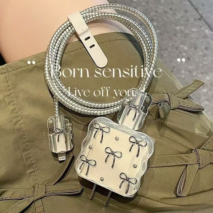 Para Apple 14 línea de datos cubierta protectora iPhone13 cargador cabezal 12promax bobinado estuche para iPad