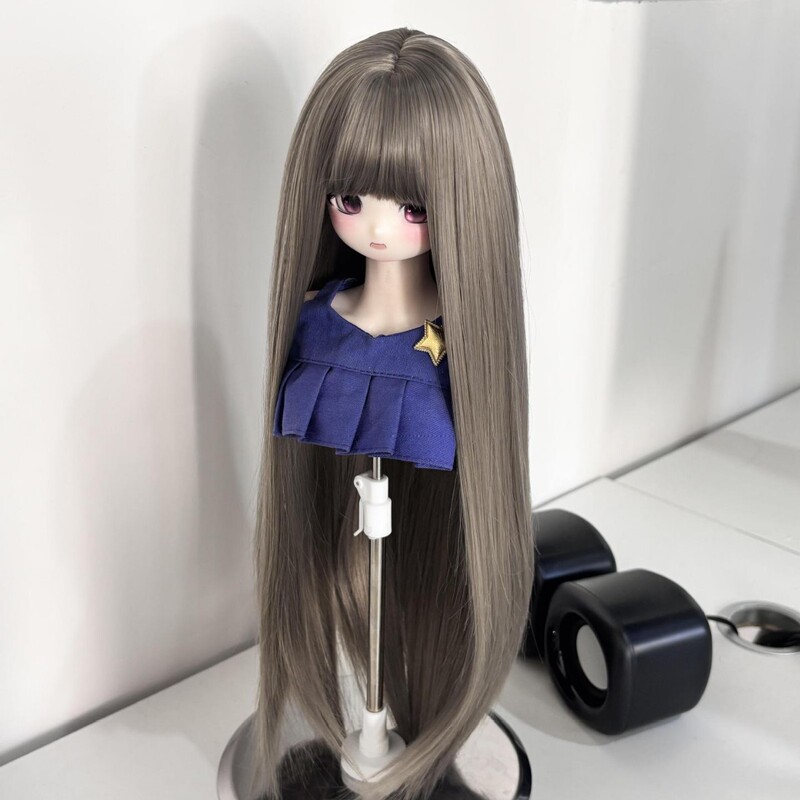 Chunhan/Grey Linen Soft High-Temperature Fiber 3-4-6 Length Bjd Hair Base Wig in Stock with Full Bangs Long Straight Hair Chunhan/Grey Linen Soft High-Temperature Fiber 3-4-6 Length Bjd Hair Base Wig in Stock with Full Bangs Long Straight Hair