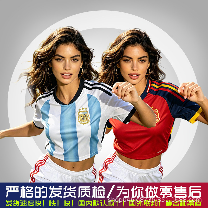 World Cup Women's Crop Top Mexico Usa Argentina Brazil Germany Football Babe Sexy Quick-Dry T-Shirt World Cup Women's Crop Top Mexico Usa Argentina Brazil Germany Football Babe Sexy Quick-Dry T-Shirt