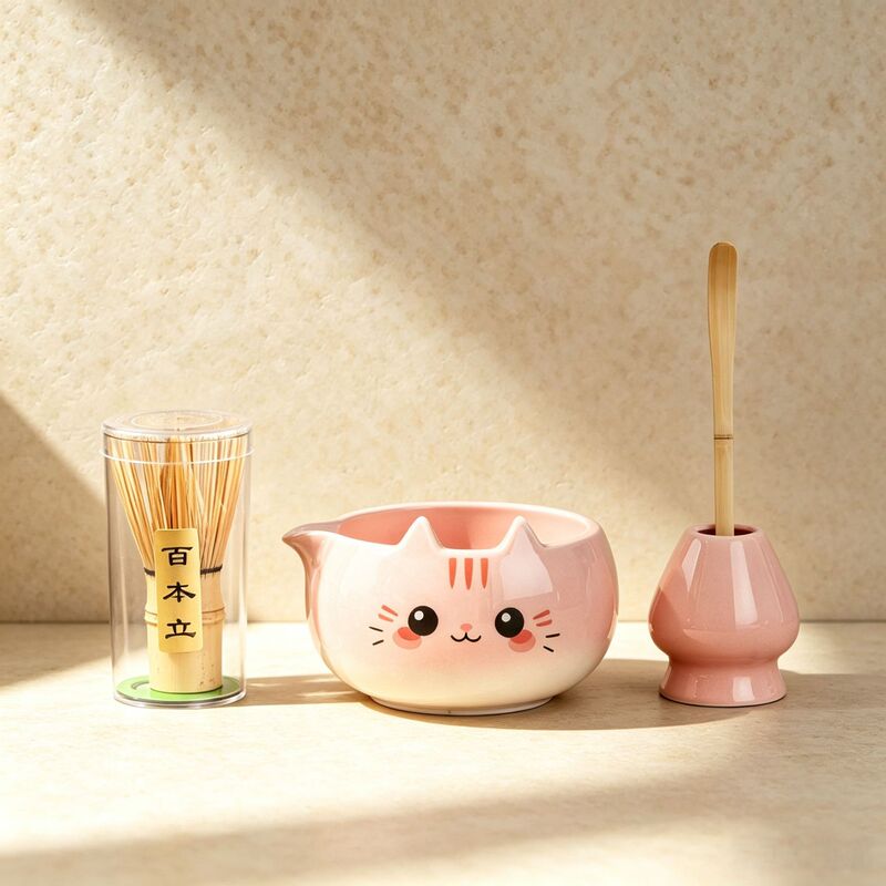 Japanese-style matcha bowl, whisk, and matcha set gift box, adorable matcha accessories, direct from the manufacturer, for export Japanese-style matcha bowl, whisk, and matcha set gift box, adorable matcha accessories, direct from the manufacturer, for export