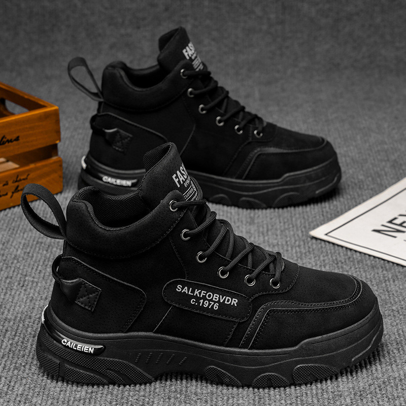 Botas Martin de alto nivel para hombres, nuevos zapatos de trabajo al aire libre de otoño para hombres, botas casuales antideslizantes, zapatos de protección laboral para hombres