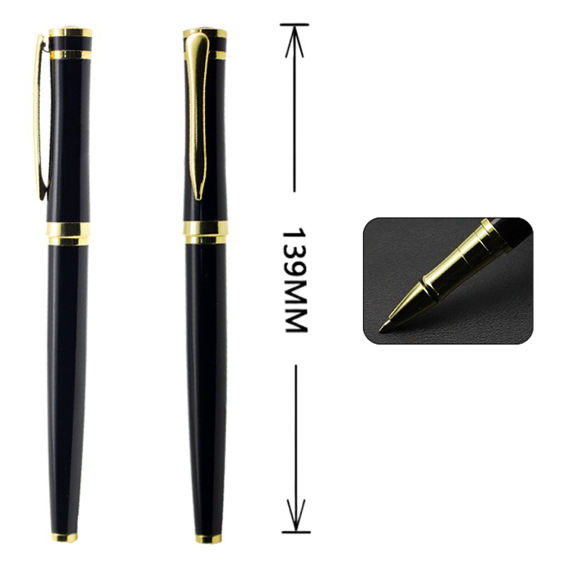 Black gel pen business metal signature pen pen lettering gift advertising ball pen spot manufacturers wholesale