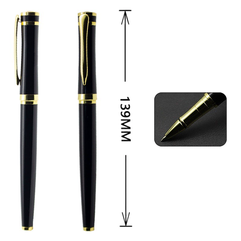 Черная гелевая ручка бизнес металлическая подпись ручка надписи подарок Реклама Шариковая ручка на складе производители оптом