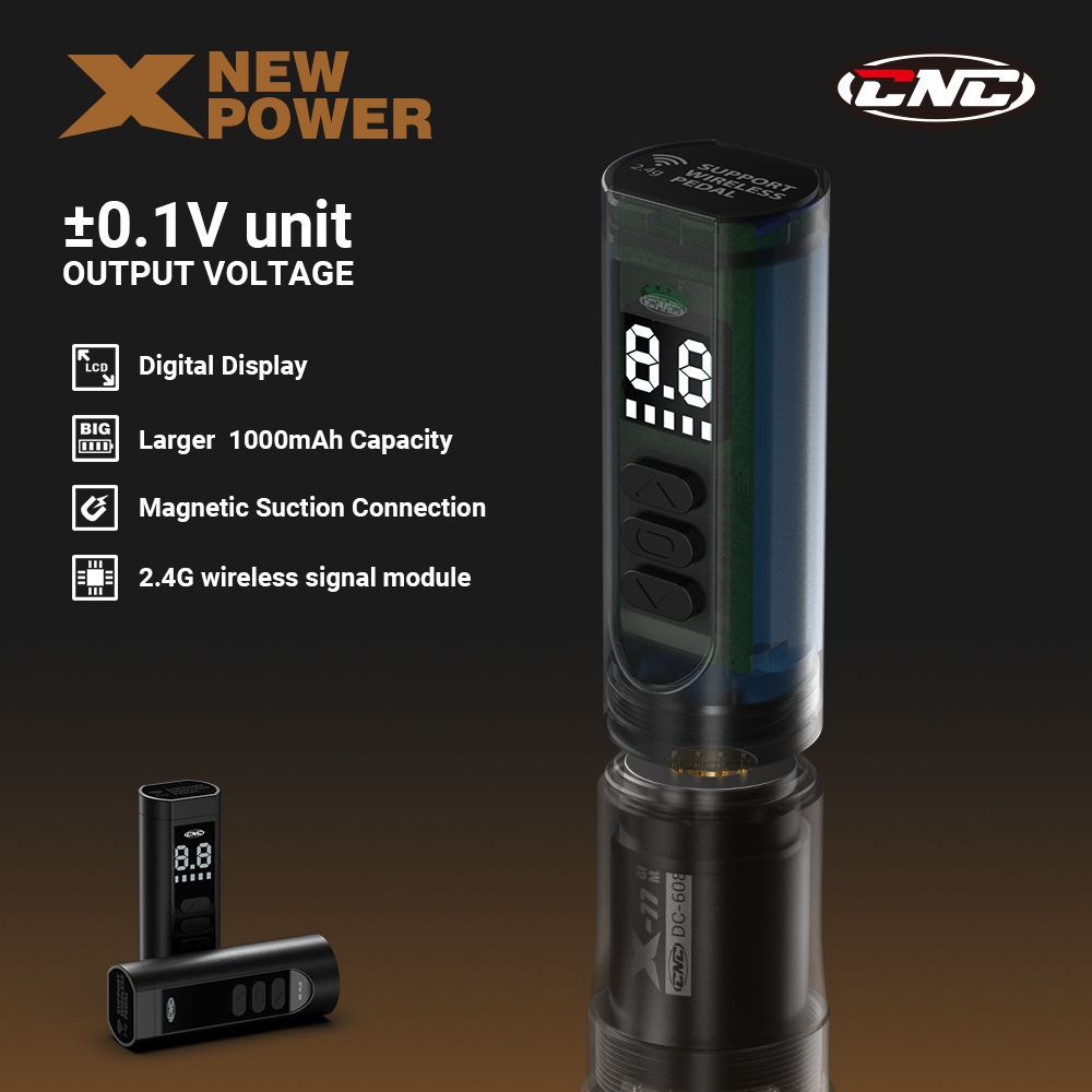 Máquina de tatuaje inalámbrica de doble batería de larga duración, pluma de tatuaje Bluetooth de alta calidad, máquina todo en uno, exclusiva transfronteriza