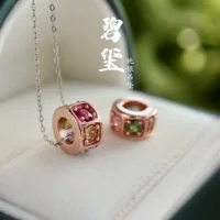 Натуральные турмалиновые подвески 925 Lutong одиночные подвески 925 серебряные украшения Розовое золото аксессуары высокого товарного кулона