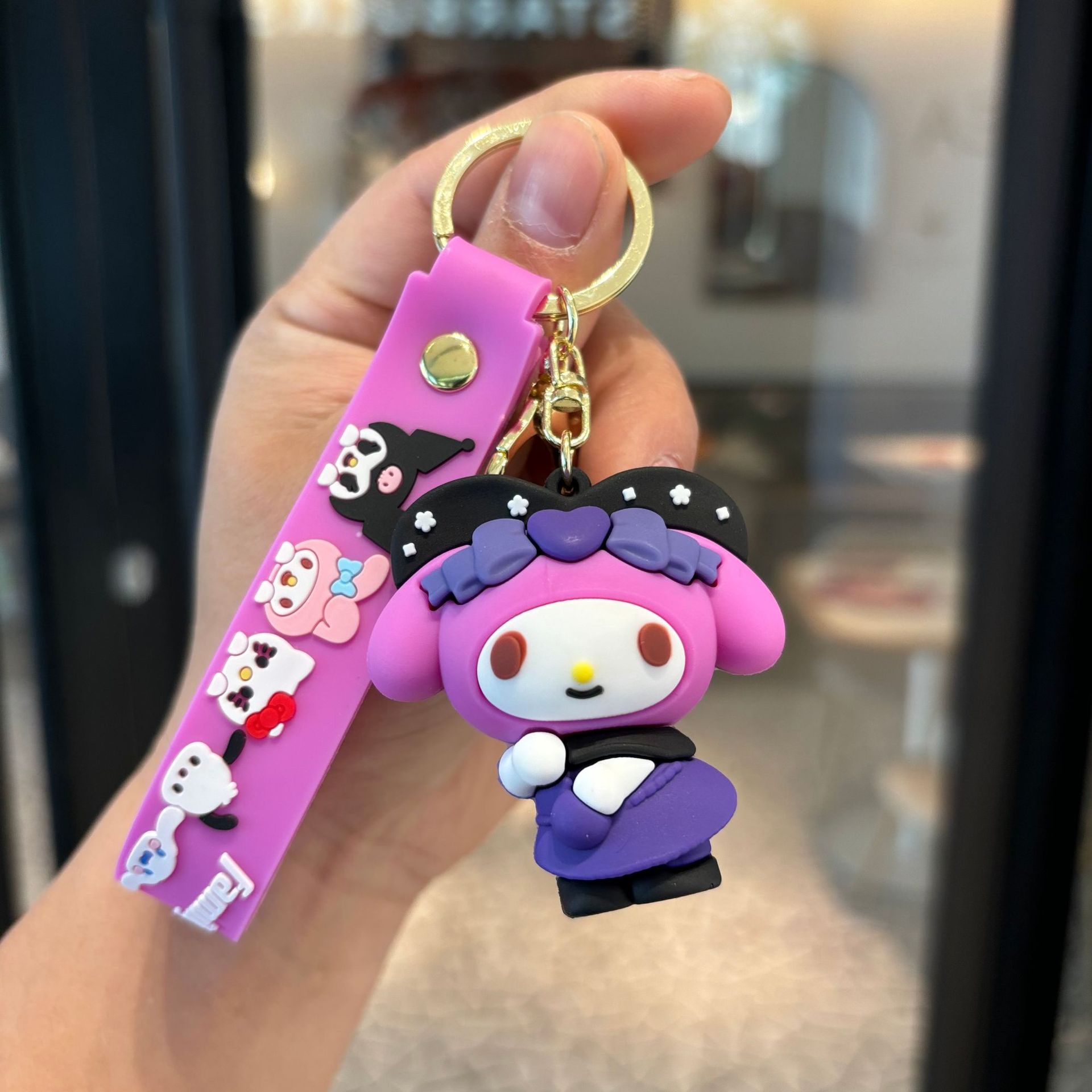 Llavero Sanrio transfronterizo Kulomi colgante de muñeca grande llavero de perro de orejas grandes máquina de captura de bebé pequeño lote de regalo