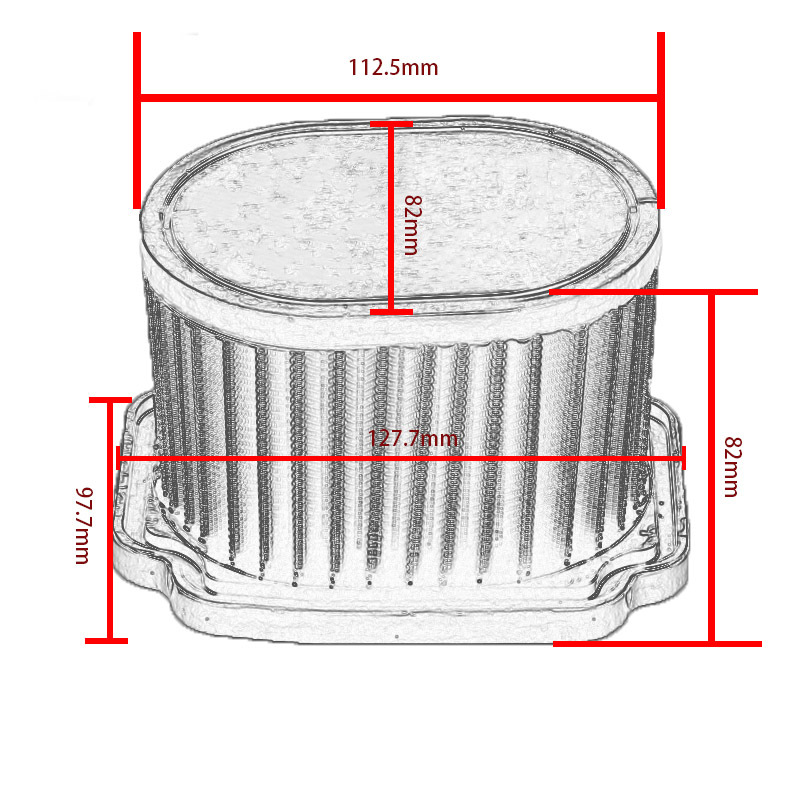 Aplicable a Yamaha MT-07 fz07 2013-2017 filtro de aire