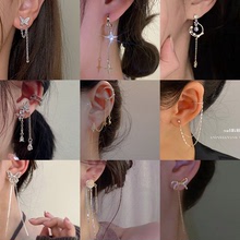新款韓國輕奢流蘇耳環氣質批發 925高級感小眾耳飾女誇張長款耳線