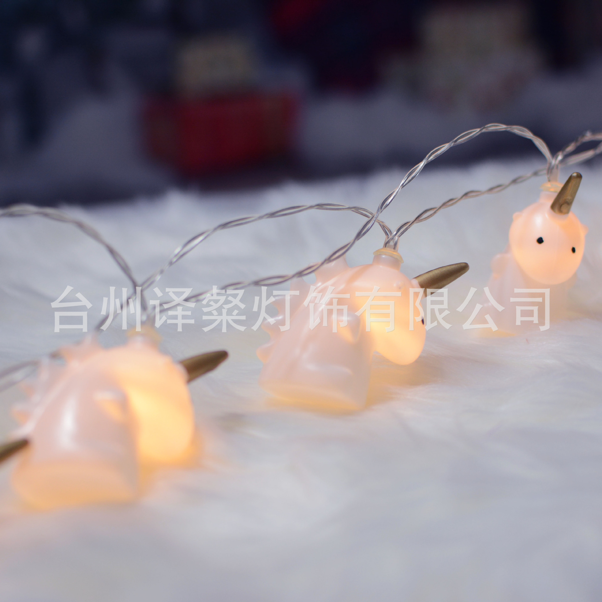 New Amazon large unicorn LED light string battery box solar stall atmosphere holiday decorative lights