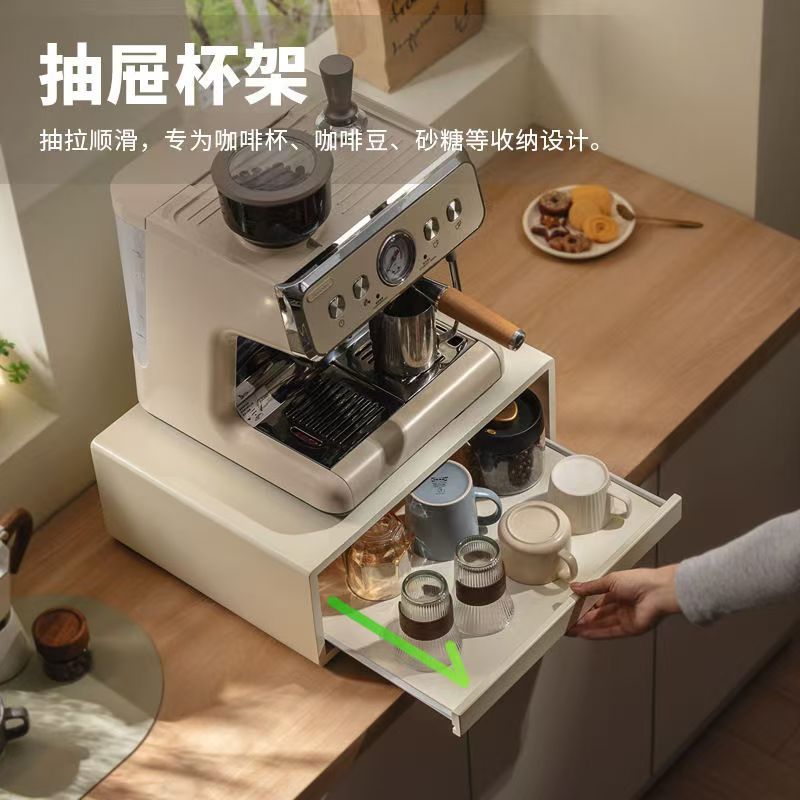 tienda cafetera doméstica aire freidora horno estante mesa de comedor tipo extracción taza polvo rack de almacenamiento