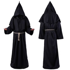 Lide 中世の僧侶の服ウィザード司祭 cos 服ハロウィン死のローブコスプレロールプレイング服