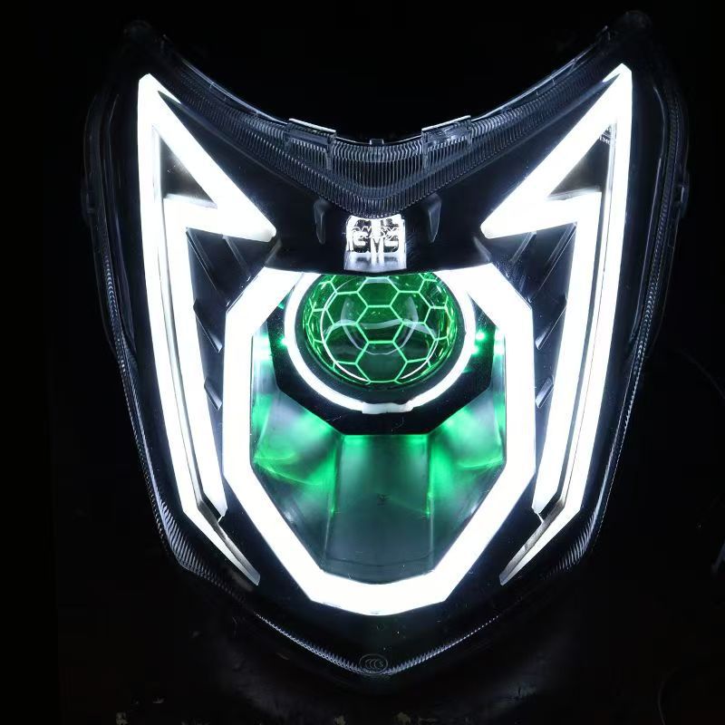 La fábrica vende la cuarta generación de GMS desde el cielo, tres faros láser coloridos sin daños directamente hacia arriba locomotora de faros de panal